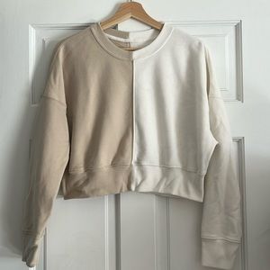 Abercrombie Colorblock Cropped Sweatshirt